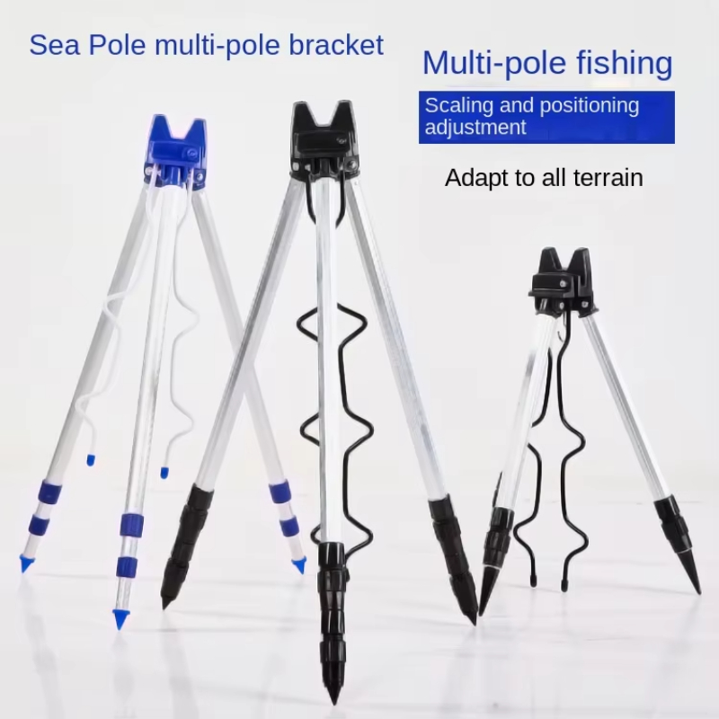 Fishing Rod Telescopic - Stützrahmen für Meeresstangen, 3-fache Stützbasis für