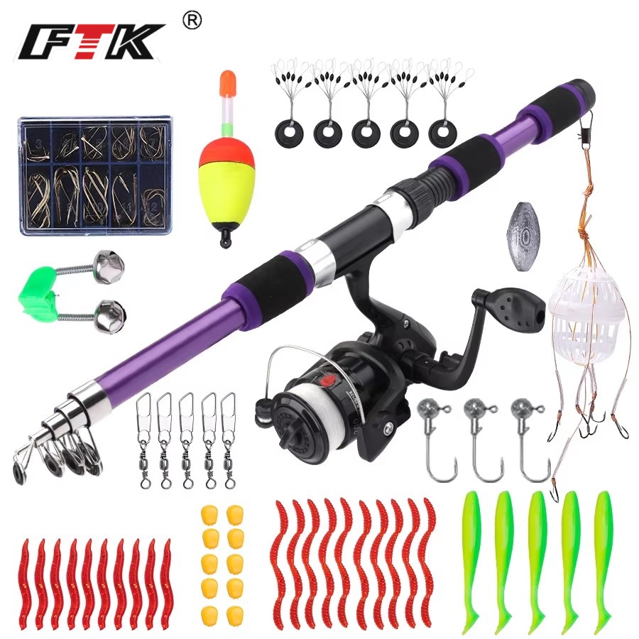 Fishing Rod Spinning - FTK 1,8 M Tragbare Spinning Angelrute