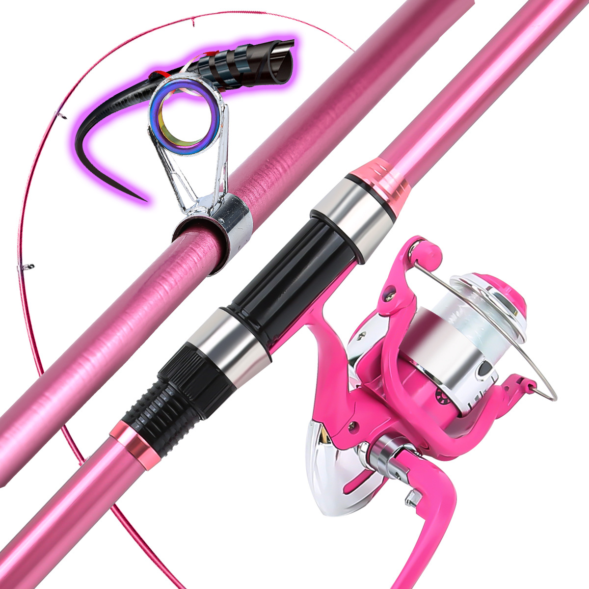 Angelruten-Set Komplettset mit – Fishing Rod Spinning Bewertung und Preis